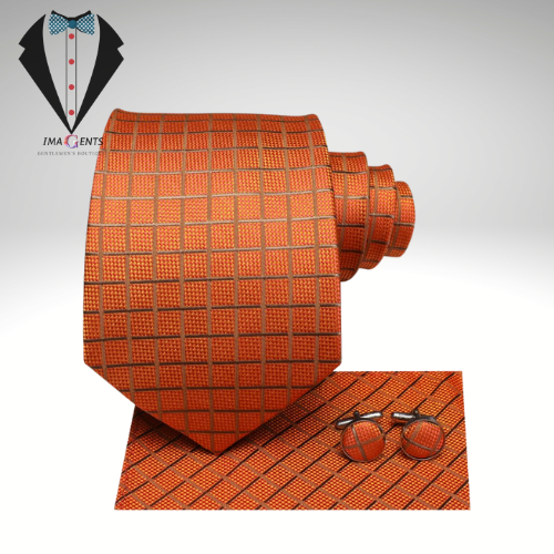 Orange Silk Elegent Tie