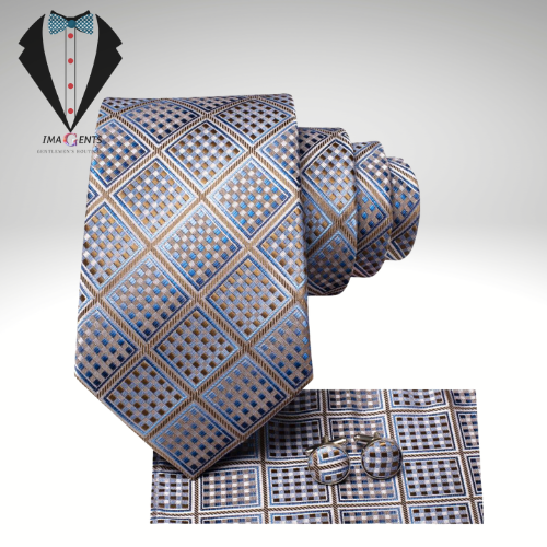 Fashion Plaid Silk Tie Set