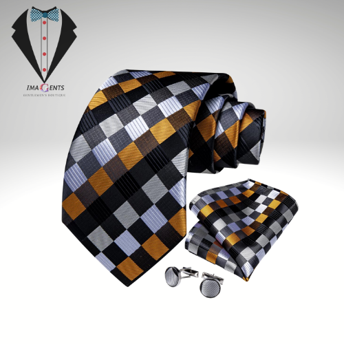 Tie Hanky Cufflinks Set