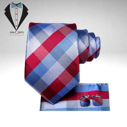 Plaid Silk Tie Set