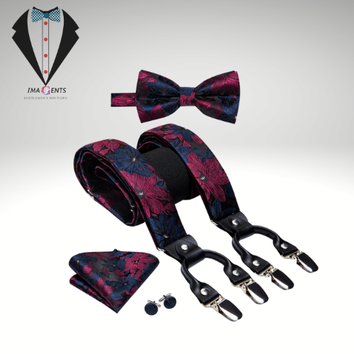 Luxury Bow Tie & Elastic Suspenders